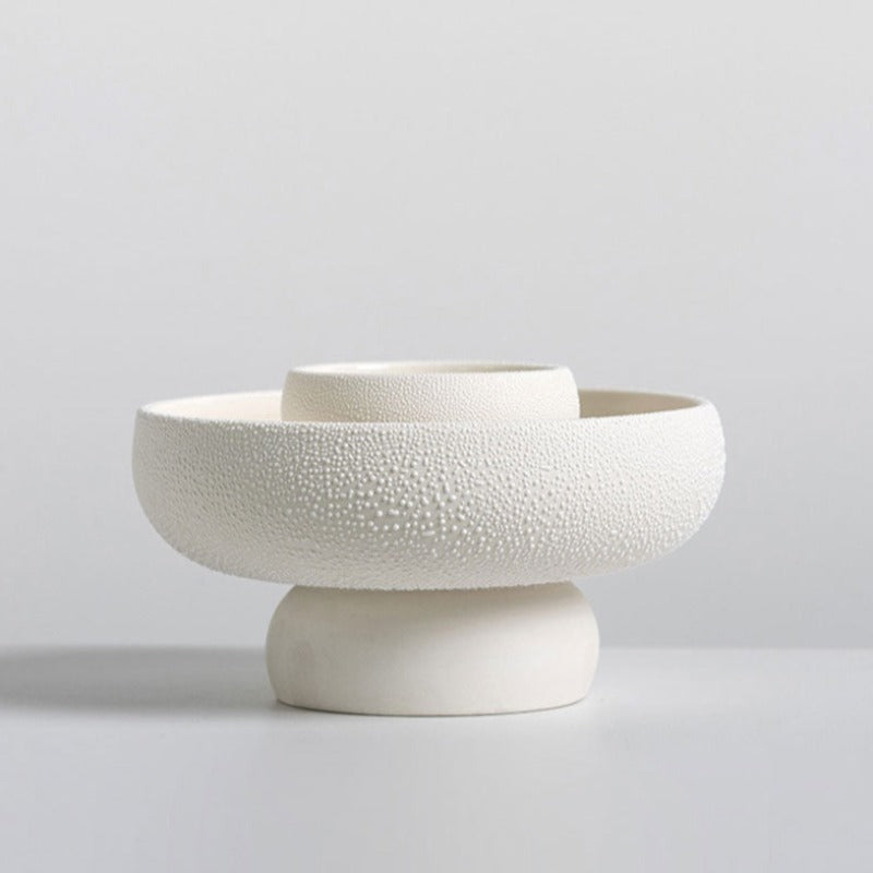 WHITE STRUCTURED BOWL