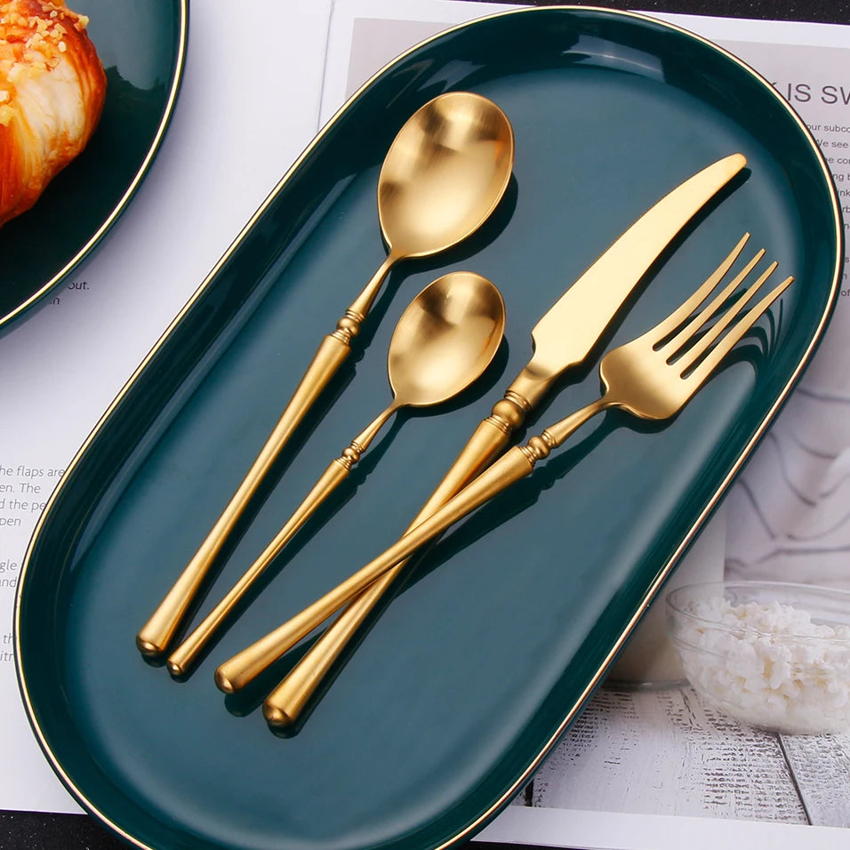 GOLD CUTLERY SET