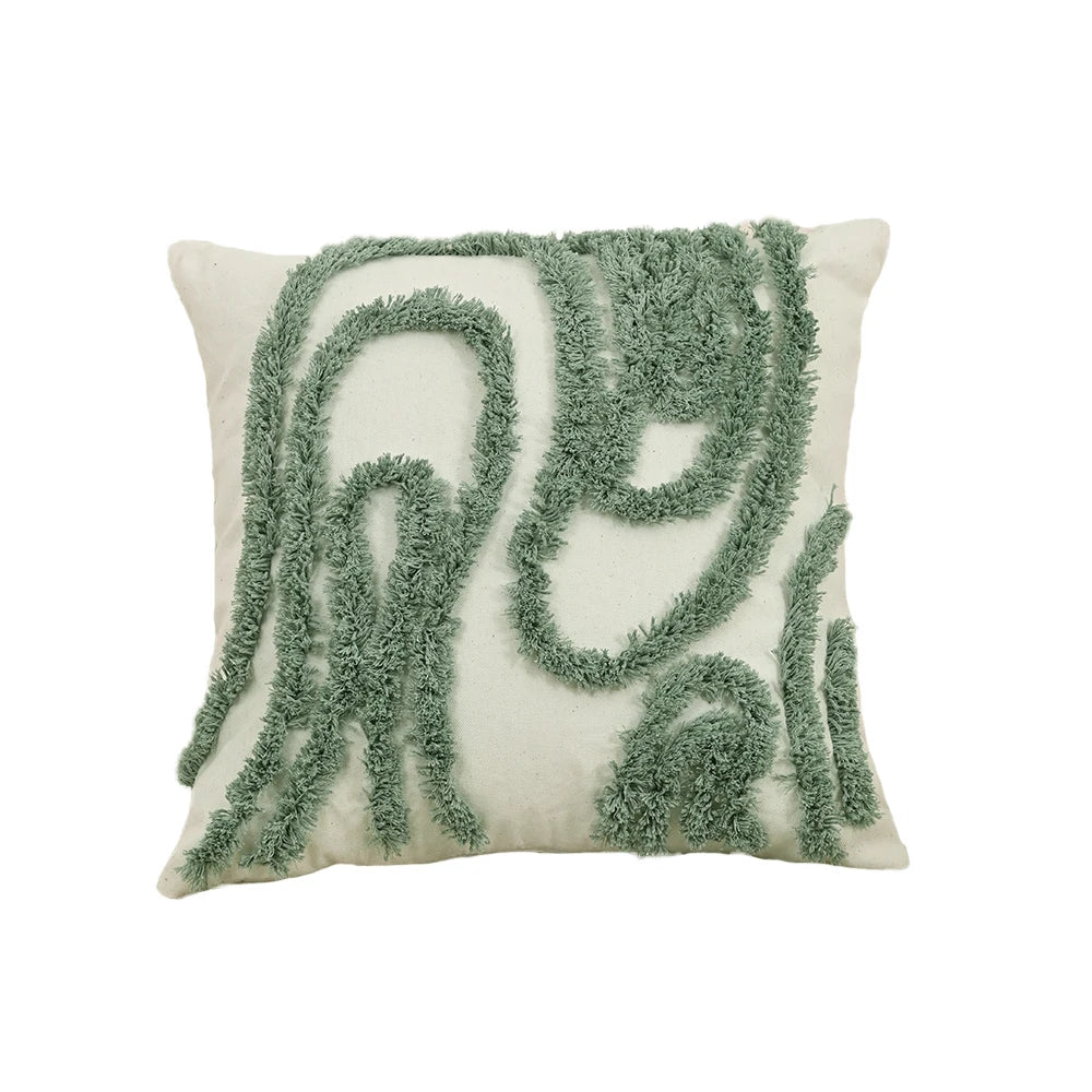 CUSHION GREEN TUFTED
