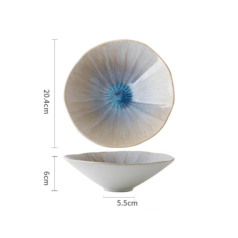 PEACOCK BLUE CERAMIC PLATE
