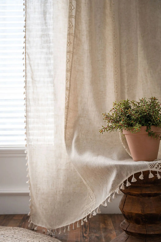 LINEN-LOOK CURTAIN SIMA