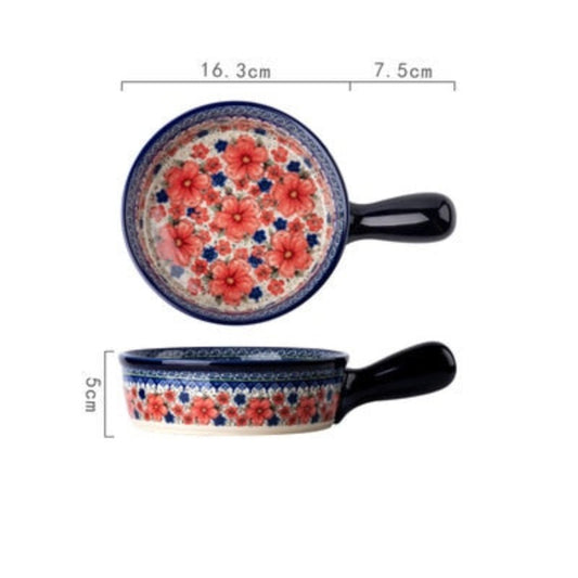 RED FLOWER CERAMIC BAKEWARE