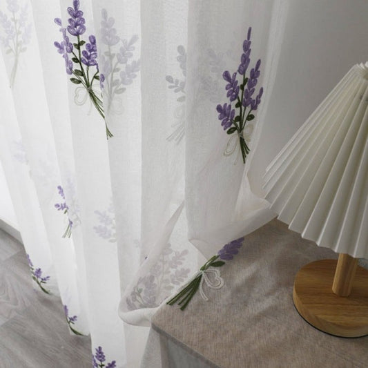 LAVENDER PATTERN CURTAIN - CASA PAPAYA | HOME