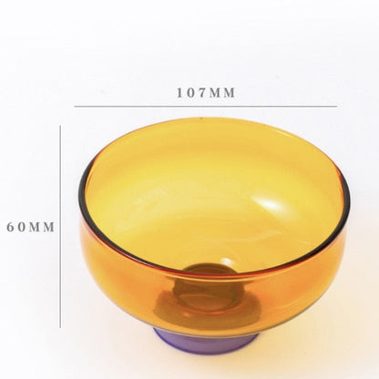 COLORED GLASS BOWL