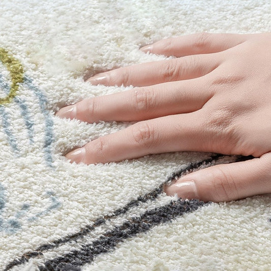 GREY FLORAL MAT - CASA PAPAYA | HOME