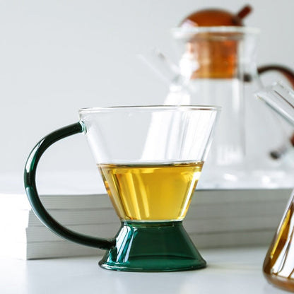 COLORED GLASS TEAPOT