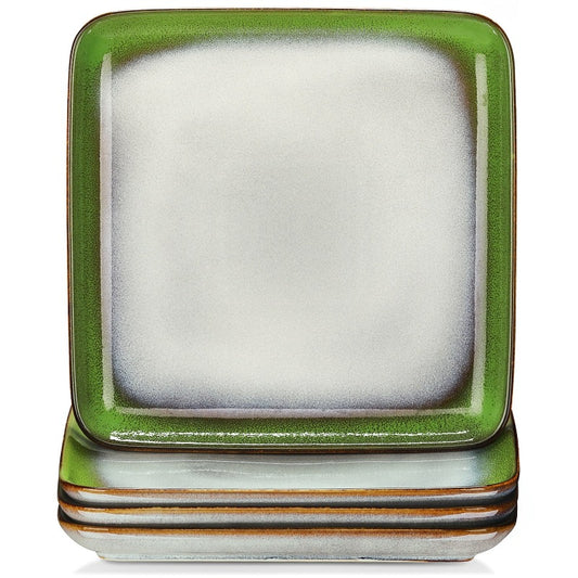 SQUARE PLATE SET GREEN