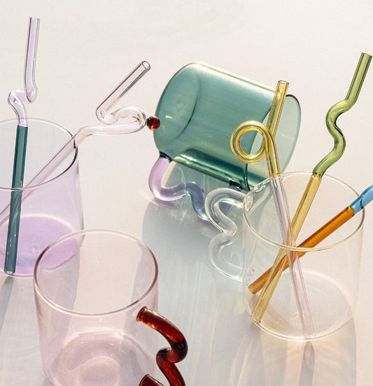 DARK COLORED GLASS CUP