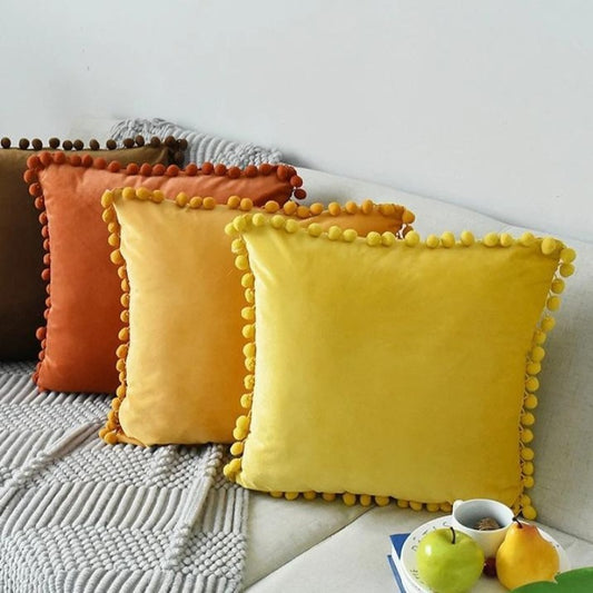 YELLOW VELVET COVER - Casa Papaya