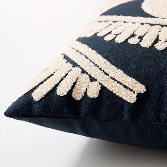IVORY & NAVY CUSHION COVER - Casa Papaya