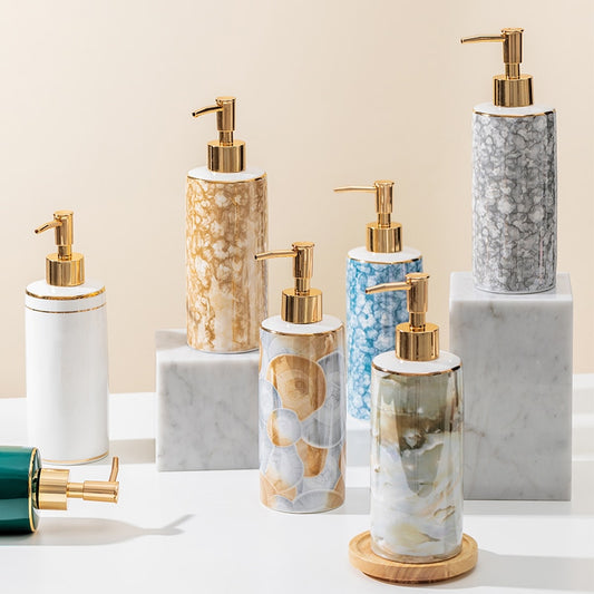 GREEN CERAMIC SOAP DISPENSER - CASA PAPAYA | HOME