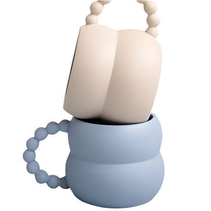 CREAMY BUBBLE HANDLE MUG