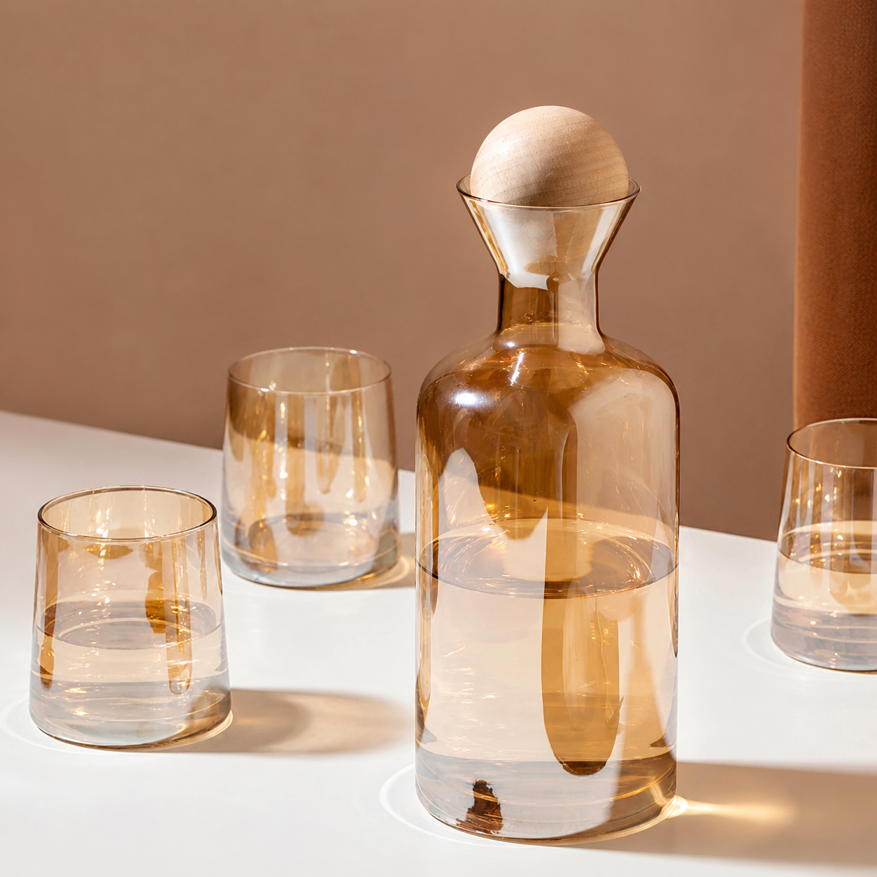 KETTLE & GLASES AMBER