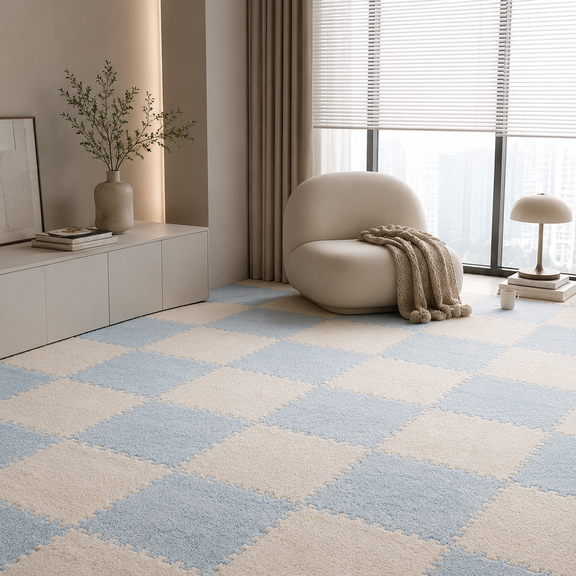 COLORED PUZZLE CARPET 10 PCS