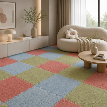 COLORED PUZZLE CARPET 10 PCS