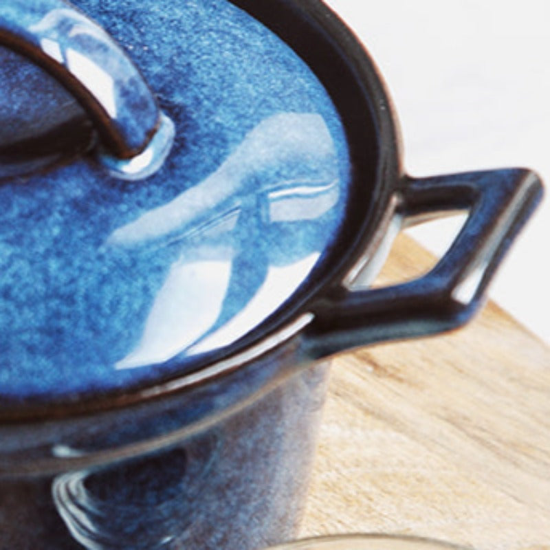 BLUE CERAMIC SOUP BOWL