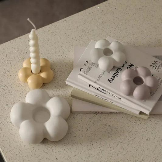 FLOWER CERAMIC CANDLE HOLDER