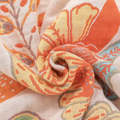 FLORAL COTTON BLANKET