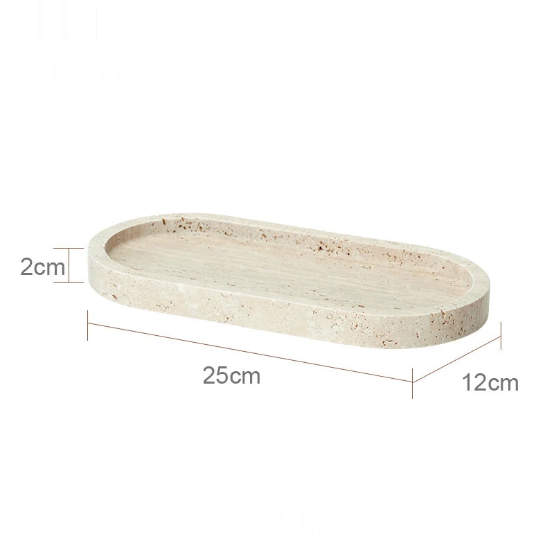 TRAVERTINE BATHROOM SET ROUND