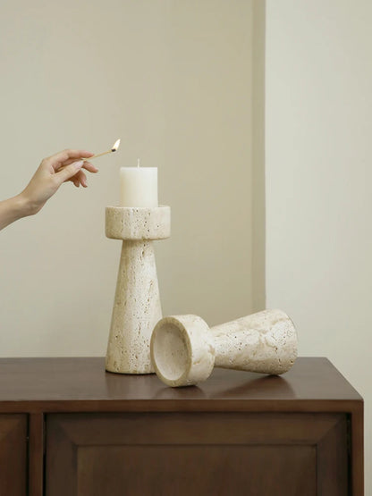 STONE CANDLE HOLDER