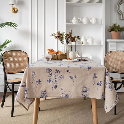 BLUE PRINT TABLECLOTH
