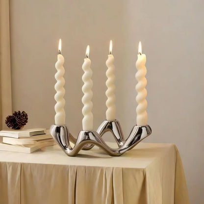 CERAMIC CANDLEABRA CHROME