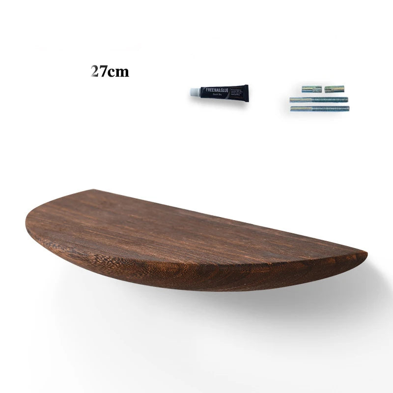 WALL SHELF DARK WOOD