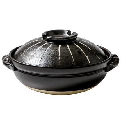 BLACK CERAMIC POT