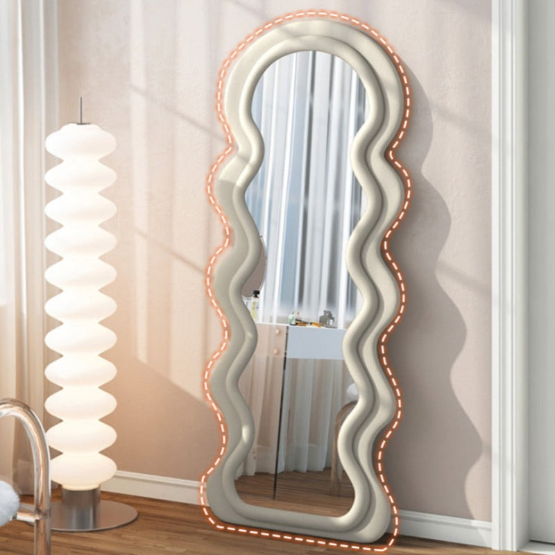 ORGANIC SHAPED WHITE MIRROR