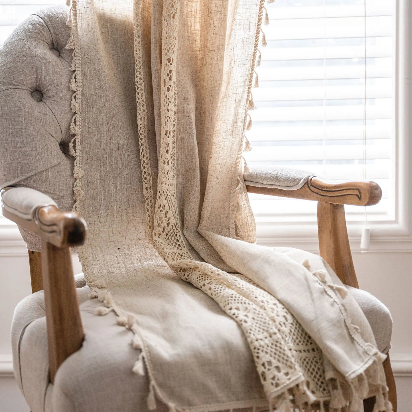 LINEN-LOOK CURTAIN SIMA