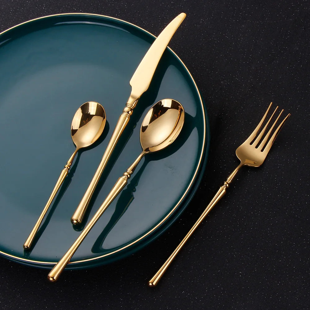 GOLD CUTLERY SET