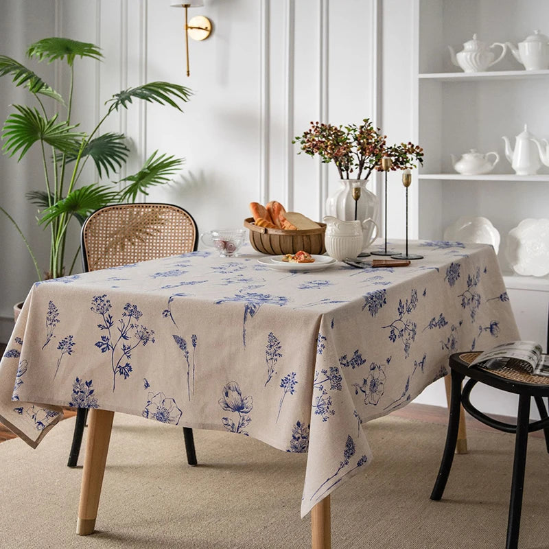 BLUE PRINT TABLECLOTH