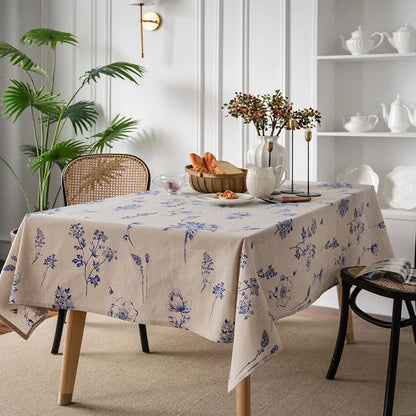BLUE PRINT TABLECLOTH