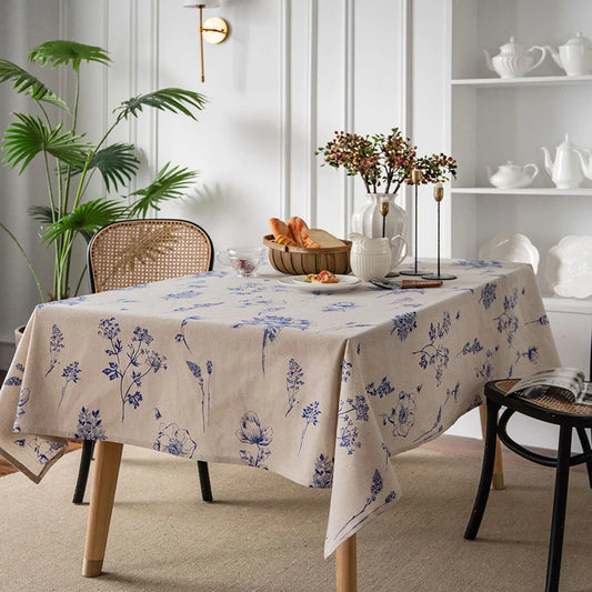 BLUE PRINT TABLECLOTH
