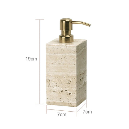 TRAVERTINE BATHROOM SET SQUARE