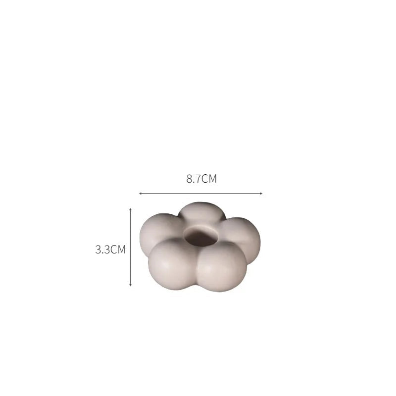 FLOWER CERAMIC CANDLE HOLDER
