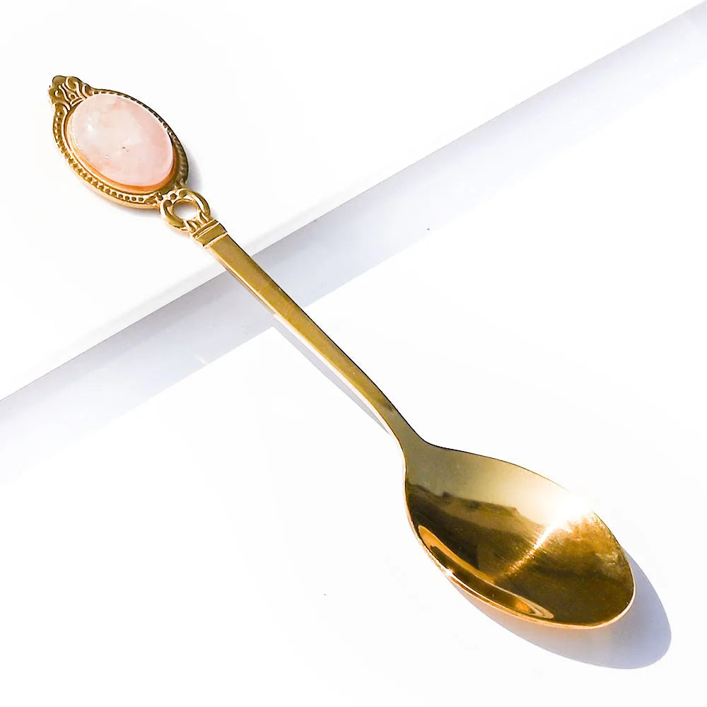 GOLDEN COFFE SPOON ROSE