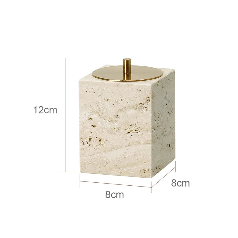 TRAVERTINE BATHROOM SET SQUARE