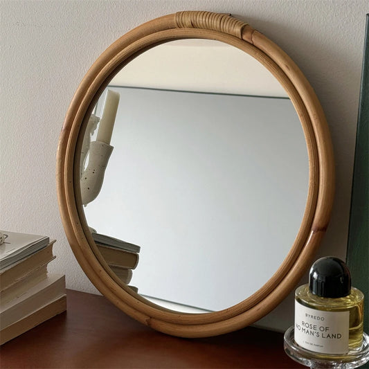 ROUND MIRROR RATTAN