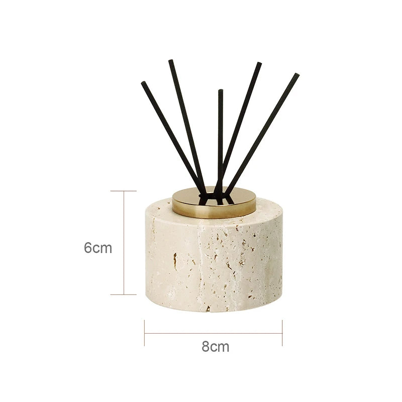 TRAVERTINE BATHROOM SET ROUND