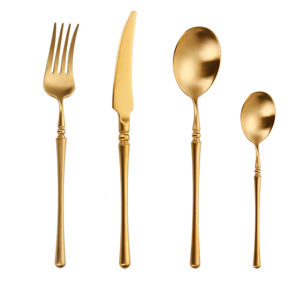 GOLD CUTLERY SET