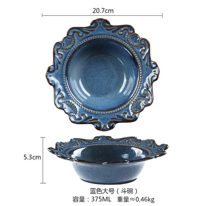 BLUE RELIEF BOWL
