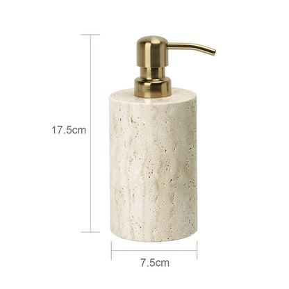 TRAVERTINE BATHROOM SET ROUND