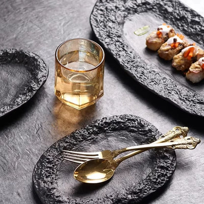 STONE DINING PLATE OBIO