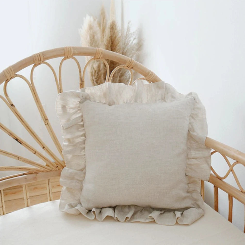 LINEN RUFFLE PILLOWS