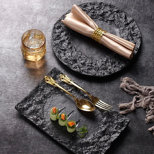 STONE DINING PLATE OBIO