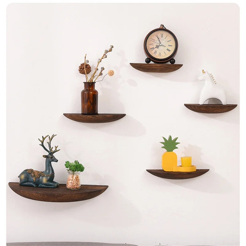 WALL SHELF DARK WOOD