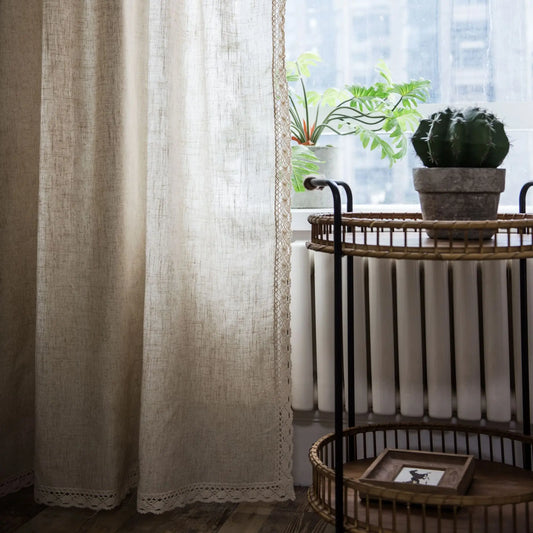 LINEN-LOOK CURTAIN TILL