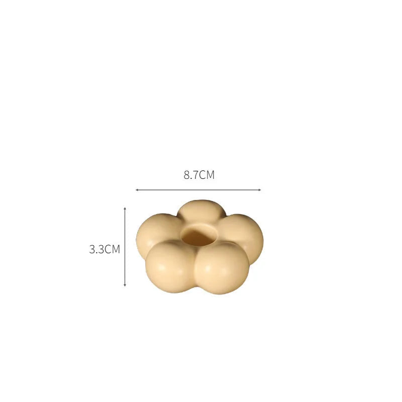 FLOWER CERAMIC CANDLE HOLDER