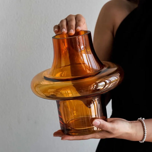 GLASS VASE SATURN
